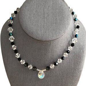 Custom Regency Core Preciosa Crystal Vitra Choker Necklace Tear Drop Pendant